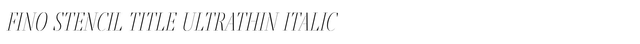 Fino Stencil Title UltraThin Italic image